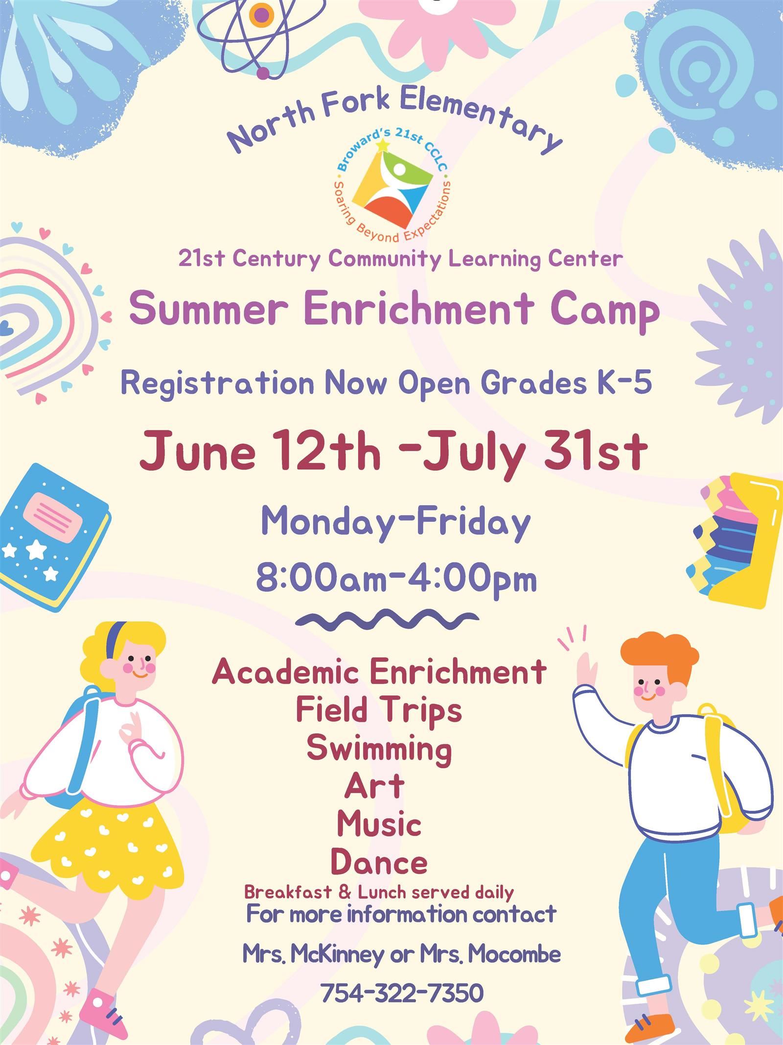 21st Century Community Learning Center Summer Enrichment Camp